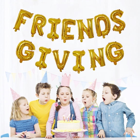 GOOHOCHY Golden Aluminium Foil Party Balloon for Thanksgiving Decoration 16in