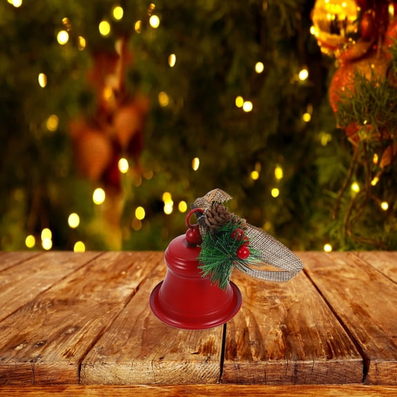 GOOHOCHY Golden Bells for Decoration and Rose Lighted Makeup Bag Party Red