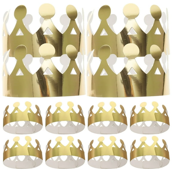 GOOHOCHY Golden Crown Birthday Hats for Kids and Adults with Comfortable Paper Material Great for Party Use
