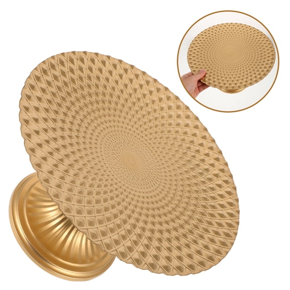 GOOHOCHY Golden Iron Cake Stand for Home Use Elegant Multi-functional Dessert Tray 7.8 Inches