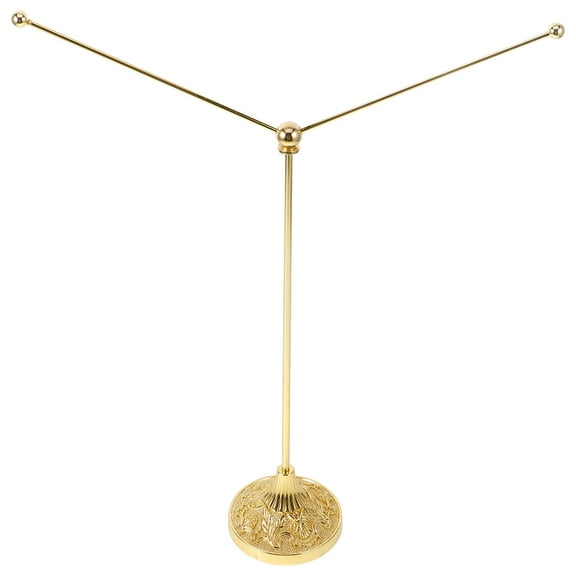 GOOHOCHY Standing Flag Pole With Base Metal Flagpole Golden 1Set