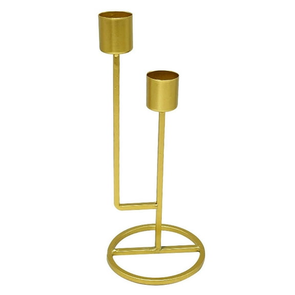 GOOHOCHY Golden Iron Lighthouse Candle Holders for Decor Retro Style with Wide Applications 6 Inch