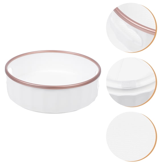 GOOHOCHY Golden Rotating Spice Bottle Storage Rack for Kitchen ABS Material 7.5 x 6.3 Inches