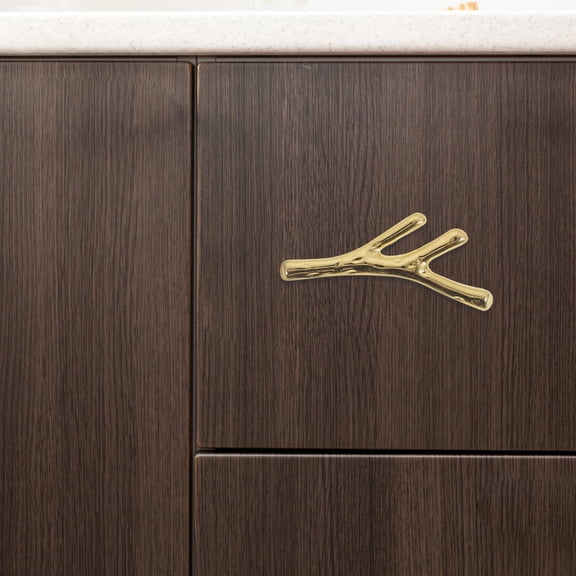 FUEENIRVA Set of 6 Zinc Alloy Cabinet Handles with Elegant Branch Design for Kitchen and Home Drawer Pulls