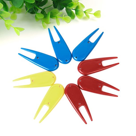 GOOHOCHY Golfer Divot Repair Tool with Ball Marker Perfect for Golf Use Lightweight Plastic Assorted Color 2.8 x 0.98 inch
