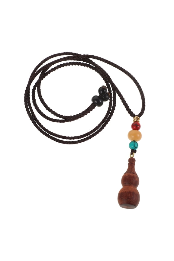 Gourd Necklace Lucky Bead Pendant Necklace For Women Men Boho Handmade Tibetan Buddhism Sweater Chain Necklace Feng Shui Jewelry Good Luck Present