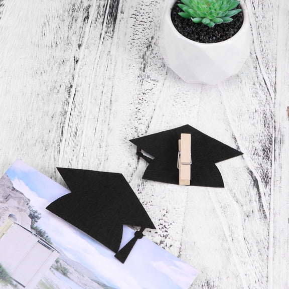 GOOHOCHY Graduation Photo Banner with Clips and SelfAdhesive Tape for Party Decoration Black Paper 3 Meters