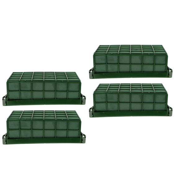 GOOHOCHY Green Floral Foam Cage Flower Arrangement Tool for Home Decor and Flower Shop Use 4Pcs
