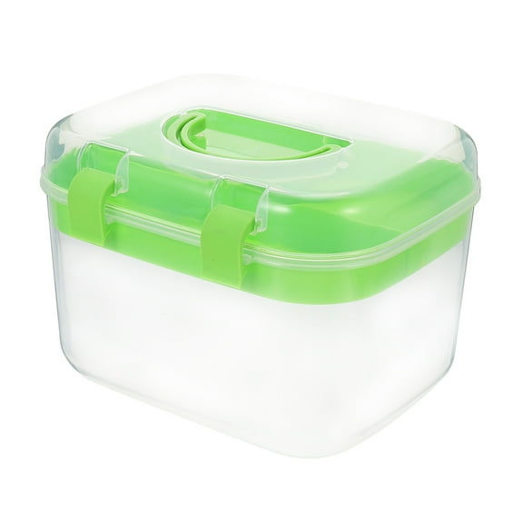 ADDHAT Medicine Storage Case Green 1Pcs 6.5x5.7in