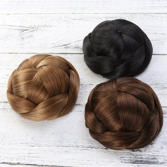 GOOHOCHY  Hair Accessories for Women Wig Realistic Hairpiece Synthetic Bun Women's Man