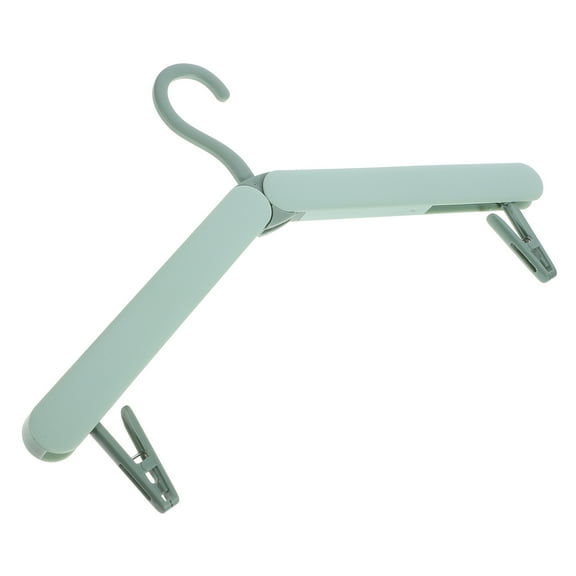 FUEENIRVA Light Green Foldable Clothes Drying Rack Portable Hanger for Travel Use