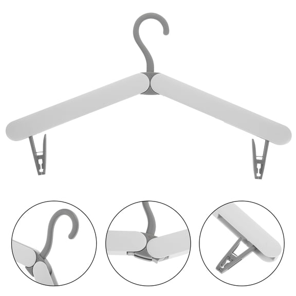 GOOHOCHY Hanger with Clips Multifunctional Portable Clothes Rack Travel