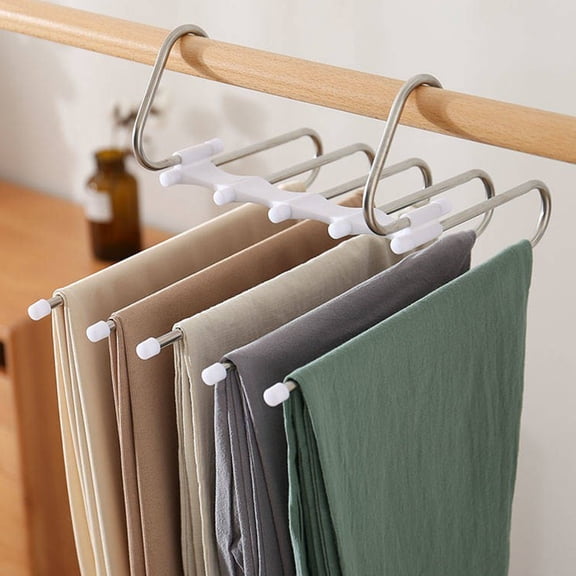 GOOHOCHY  Hangers Shaped Stainless Steel Trouser Trousers Miss