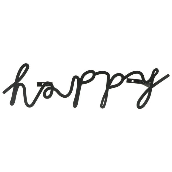 GOOHOCHY Hanging Adornment Wall Mount Decoration 3d Word Art Black