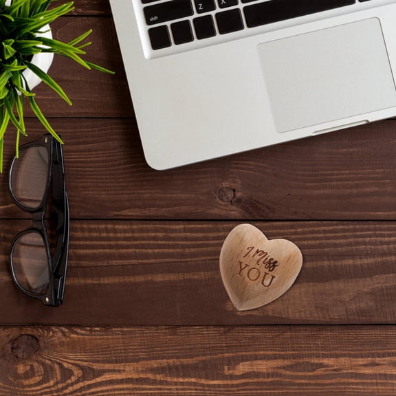 GOOHOCHY Heart Shape Table Decoration 1Pcs Light Brown Decor Indoor Placement Desk