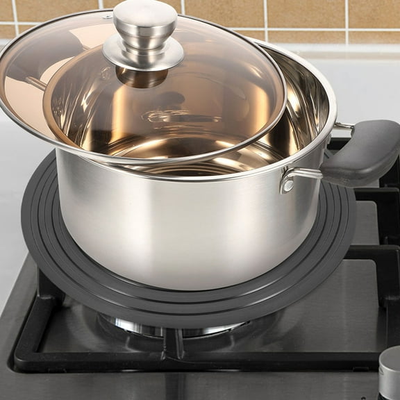 HONMEET Aluminum Heat Diffuser Plate for Kitchen Stove, Black, Uniform Heating, Quick Thawing, Cookware Accessory