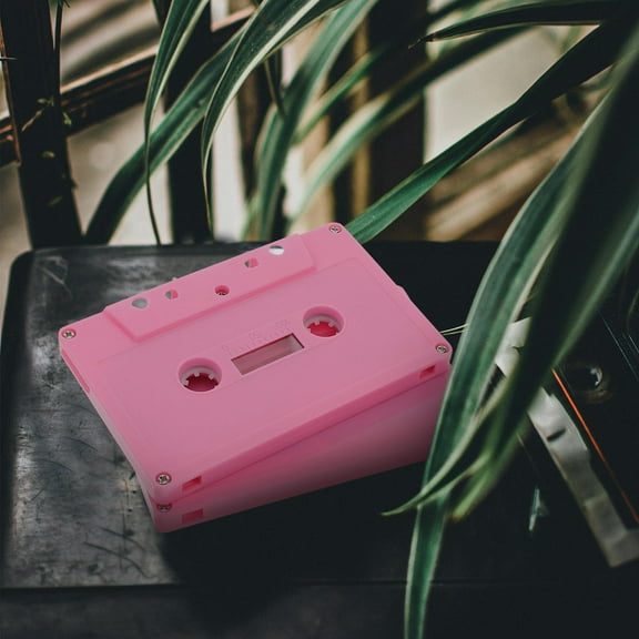 GOOHOCHY Music Recording Cassette Tape Pink Plastic 2Pcs 3.9X2.5X0.5In