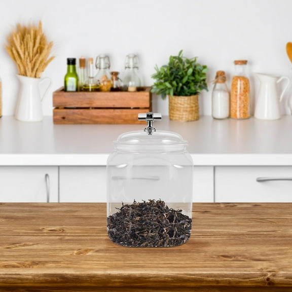 GOOHOCHY glass storage jars Storage Jar PET Preserving Freshness Home Kitchen Use 1Pcs