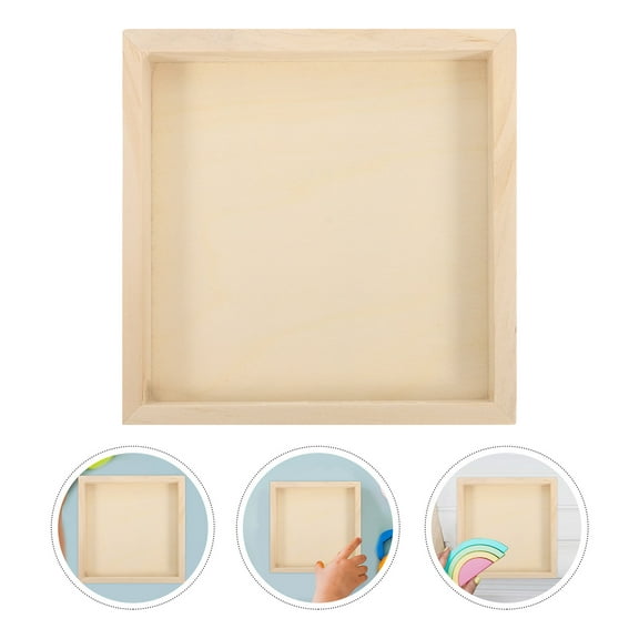 HONMEET GooHochy 6PCS Wooden Puzzle Sorting Trays Simple Elegant Design Organizer for Kids and Adults