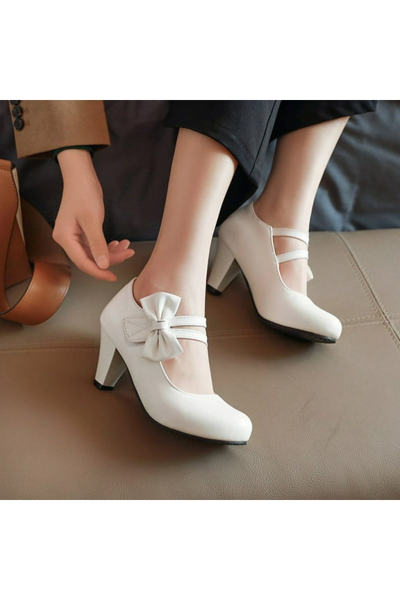 High Heels for Women Closed Toe Shoes Single Man Bride