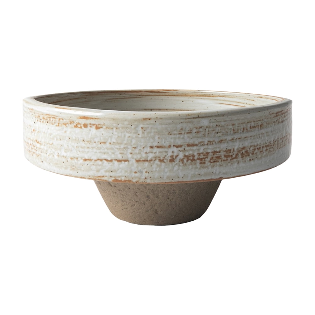 GOOHOCHY Holder Retro Ceramic Flowerware Flower Arranging Needle 15X15X7.5cm