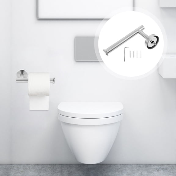 GOOHOCHY Families Toilet Paper Holder Silver 1 Set 6.3X3.5in