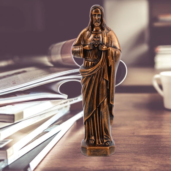 GOOHOCHY Holy Father Statue 1Pcs Resin Shape Religious Style for Office Decor