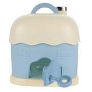 GOOHOCHY Blue Portable Cottage Coin Bank Decorative House Shape Money Jar