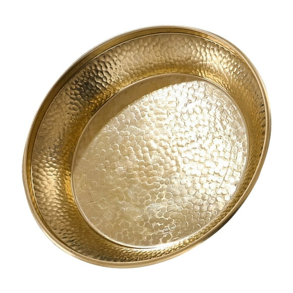 GOOHOCHY Household Copper Tray Multi-function Offering Tray Desktop Offering Plate