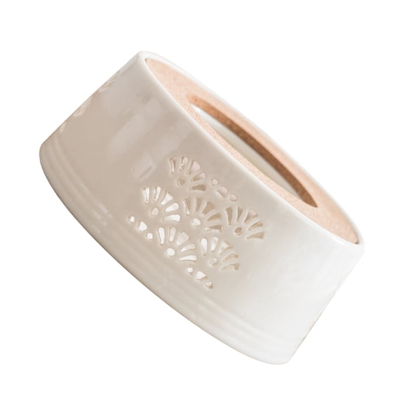 GOOHOCHY Ceramic Tea Warmer with Modern Hollow Design, Household Teapot Heater to Keep Tea Warm and