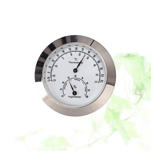 GOOHOCHY Humidity Temperature Gauge Musical Instrument Hygrometer Silver