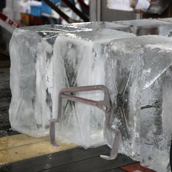 GOOHOCHY Ice Factory Ice Lifter Metal Ice Block Lifter Ice Block Moving Tool Large Ice Clip Tool Ice Factory Ice Tool