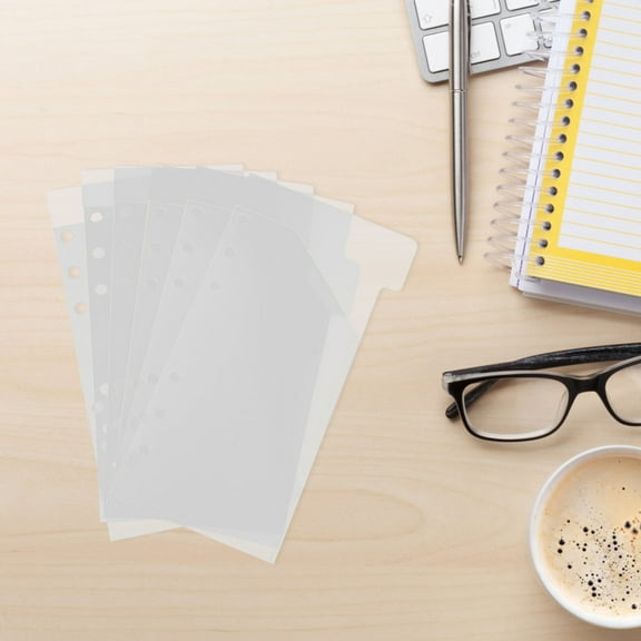 GOOHOCHY Index Card Holder Binder Folder 17.5X8X0.01CM Transparent