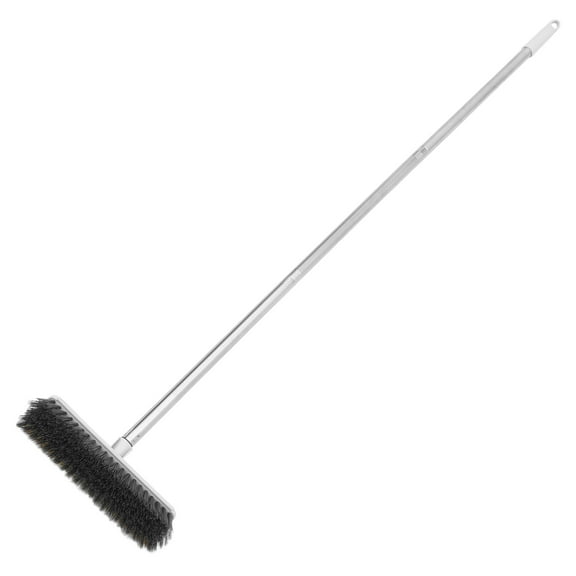 FUEENIRVA Soft Bristle Indoor Broom with Scraper Design for Hardwood Floor Cleaning