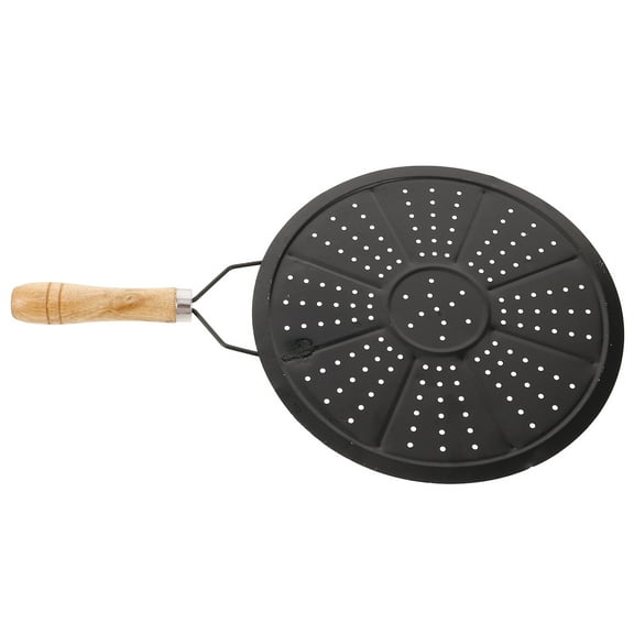 FUEENIRVA Black Heat Diffuser Plate Pot Mat Insulated Pad for Kitchen Use with Safe Wood Material