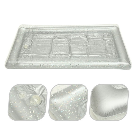 GOOHOCHY Inflatable Serving Tray with Transparent PVC Material for Daily Use and Outdoor Picnics 1 Piece