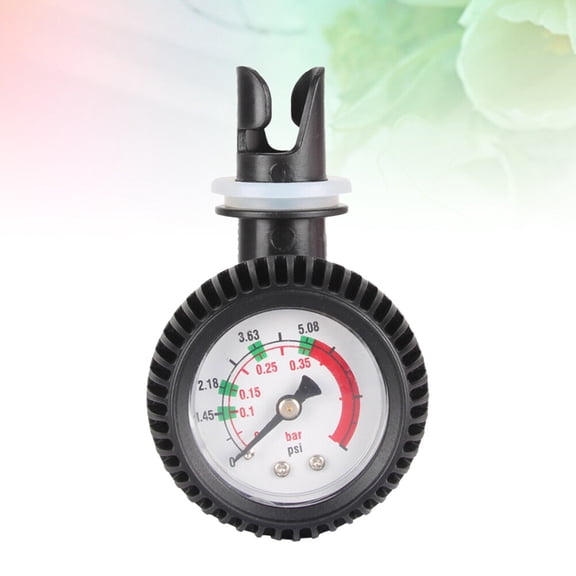 Mobutofu Inflatable Boat Air Gauge Black PVC 1Pack