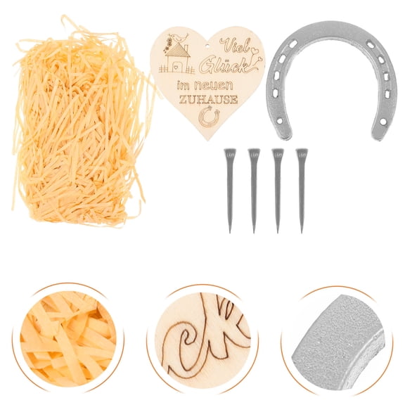 GOOHOCHY Iron Horseshoe Wall Decor Assorted Color Good Luck Symbol for Wedding Housewarming Party 1 Set