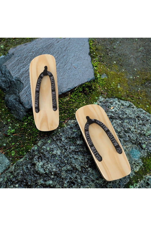 Goohochy Japanese Men's Kimono Sandals Wooden Bottom Breathable Comfort