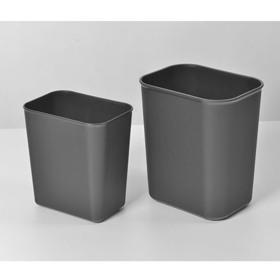 GOOHOCHY Japanese Style Mini Trash Can Simple Square Waste Bin for Bedroom Kitchen Made of Plastic Black 14L