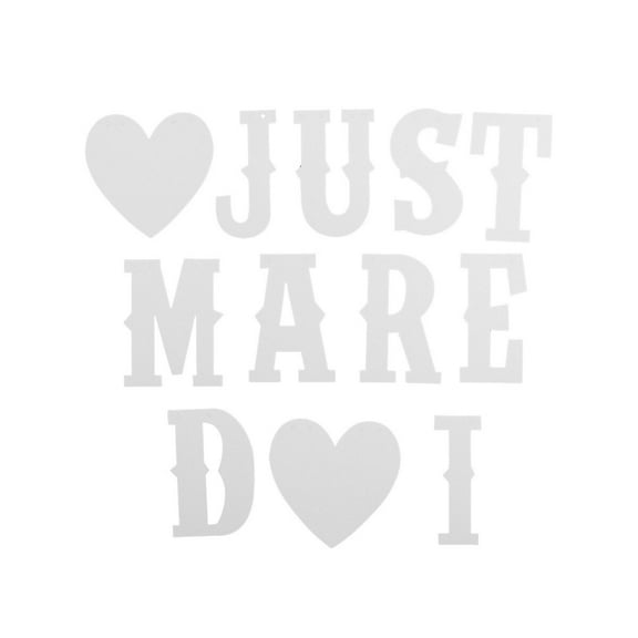 GOOHOCHY Just Married Banner with Heart Decoration for Wedding Party Supplies Paper Garland White 5 Ft