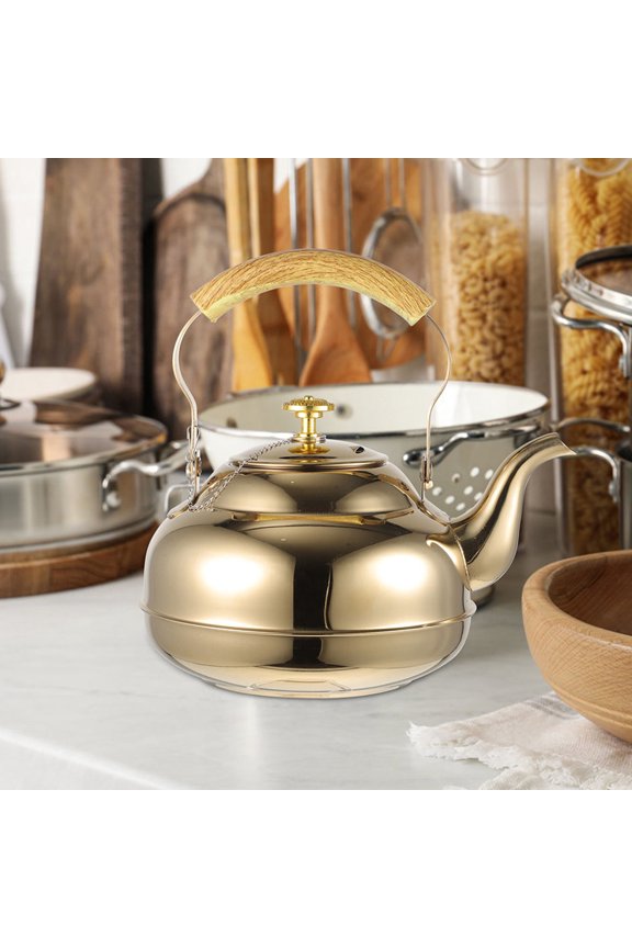 Kettle Teapot Stainless Steel Jugs for Boiling Water Golden