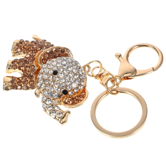 GOOHOCHY Key Chain Rhinestone Keychain Decorated Keychain Man 6.00X5.00X4.00CM