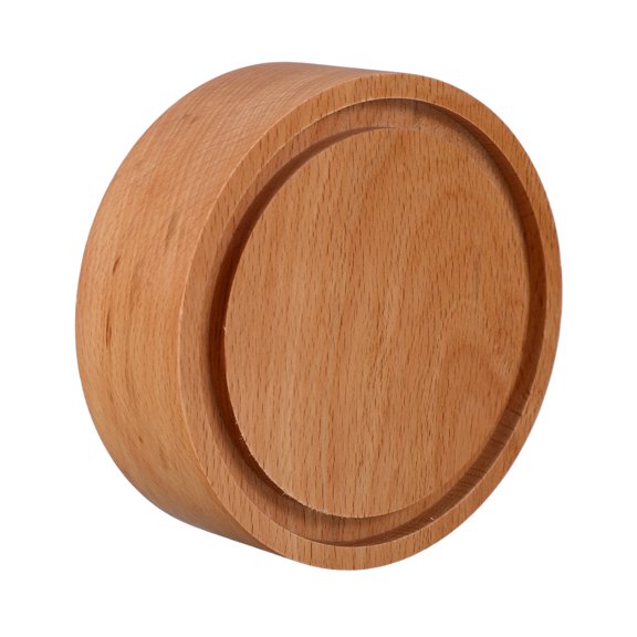 GOOHOCHY Khaki Wooden Rotating Music Box Base DIY Part for Handmade Craft Projects
