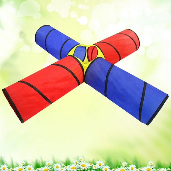 GOOHOCHY Kids Tunnel Tents Crawling Tunnel Tube Game Toy (Four Tunnel)
