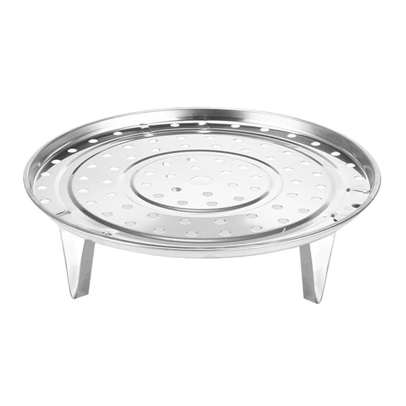 GOOHOCHY Stainless Steel Kitchen Steamer Rack 24x24x5.7cm Multi-Use Cooking Rack for Pots, Pans, Steamers and More