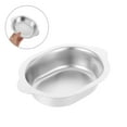 thumbnail image 1 of GOOHOCHY Korean Stainless Steel Bowls Metal Serving Bowl Small Mixing Bowl Kitchen Prep Bowl for Salad Cereal Noodle Ramen Pasta Snacks Silver 21cm, 1 of 8