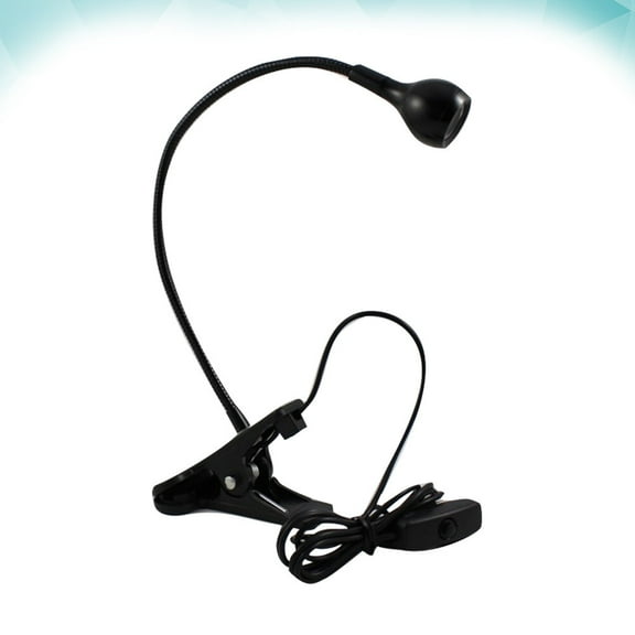 GOOHOCHY LED Desktop Lamp with Clip Design for EyeProtection and Durable PVC Material Black Color