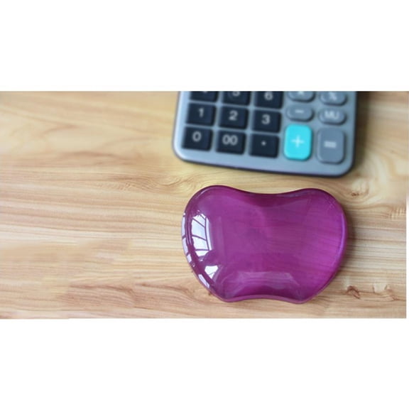 GOOHOCHY Large Mouse Cushion Transparent Mouse Mat Silicone Mouse Pad Wrist Rest Protector (Violet)