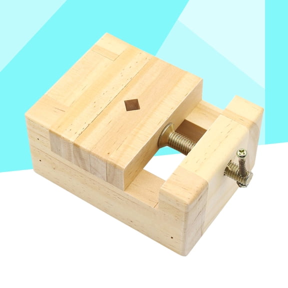 GOOHOCHY Large Size Pine Wood Engraved Printing Fixing Tool Engraved Seal Stone Engraved Chapter Fixing Tool(Beige)